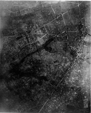 Aerial Reconnaissance photograph of Passchendaele, taken 3rd September 1917